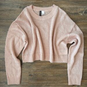 H&M Pink Cropped Sweater